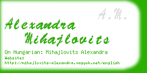 alexandra mihajlovits business card